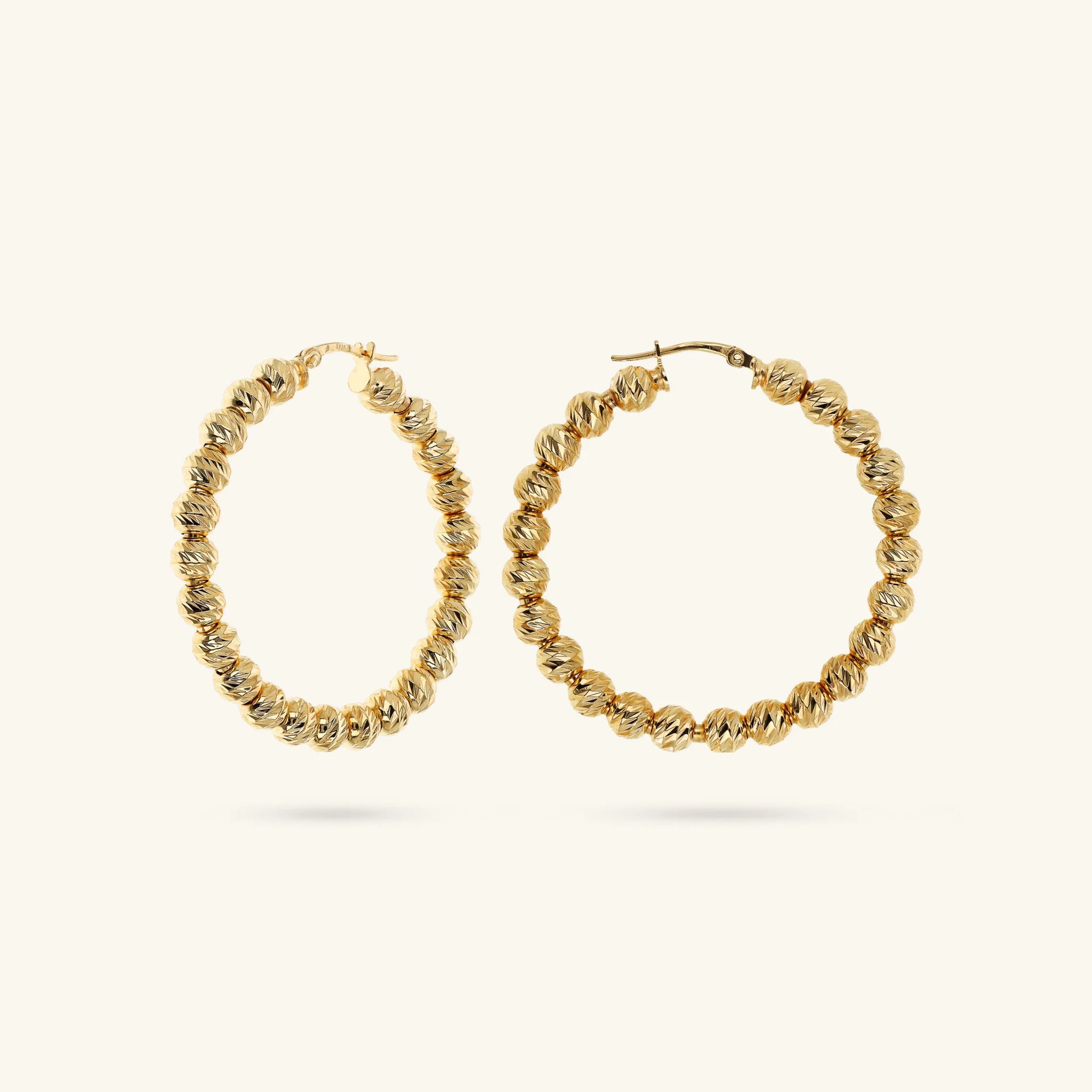 Orecchini a Cerchio con Bead Diamantate