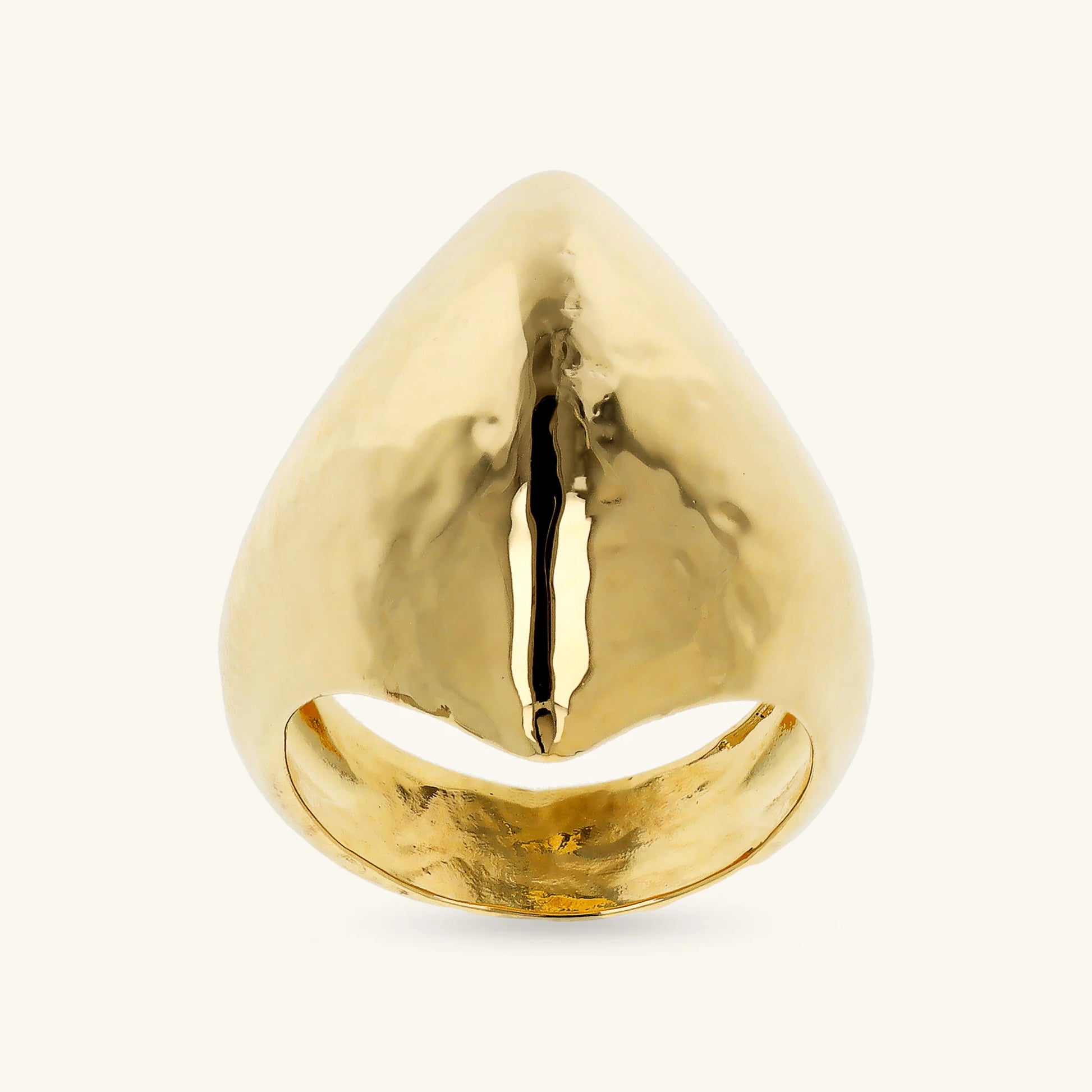 Bague bouclier Chevalier martelé