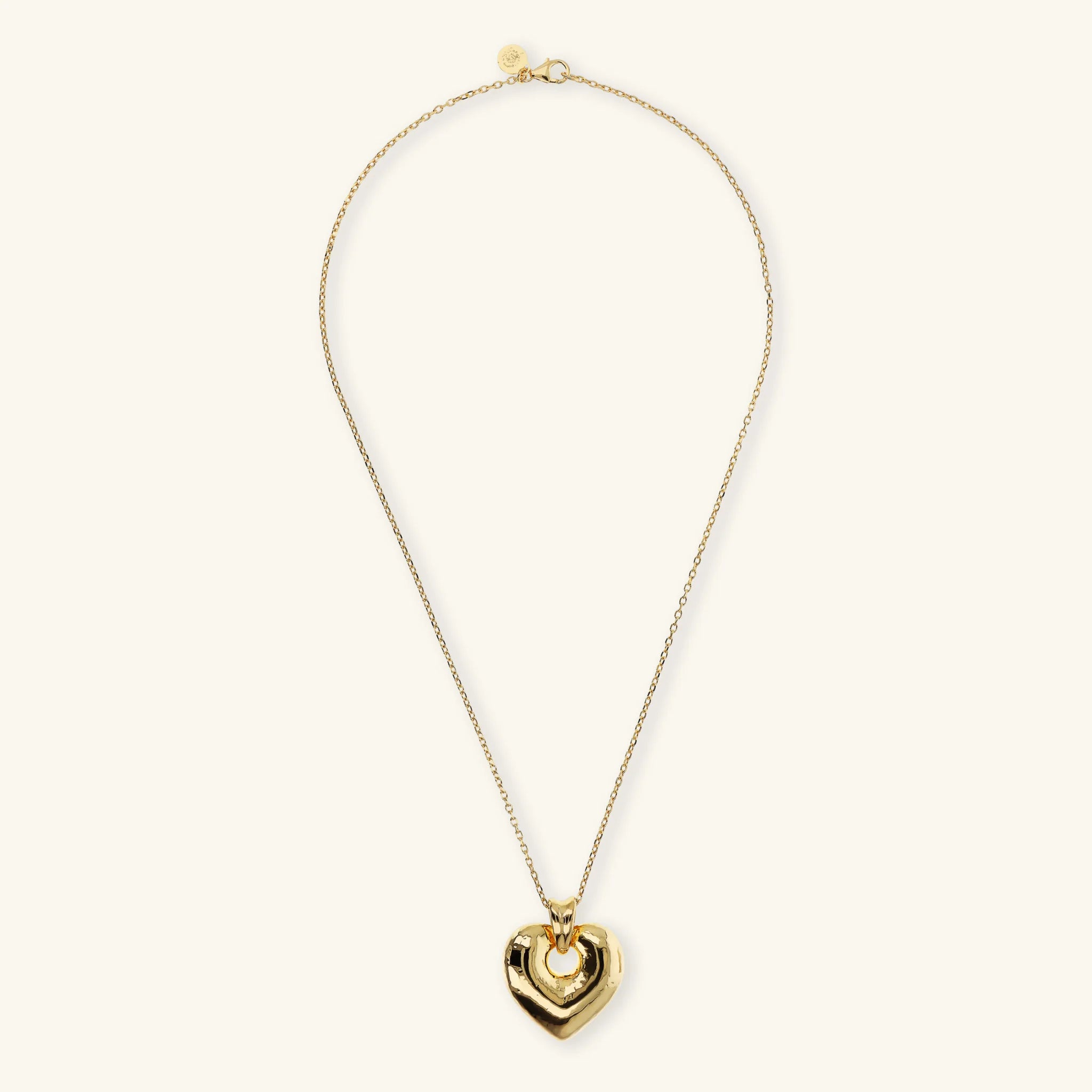 Hammered Heart Pendant Necklace