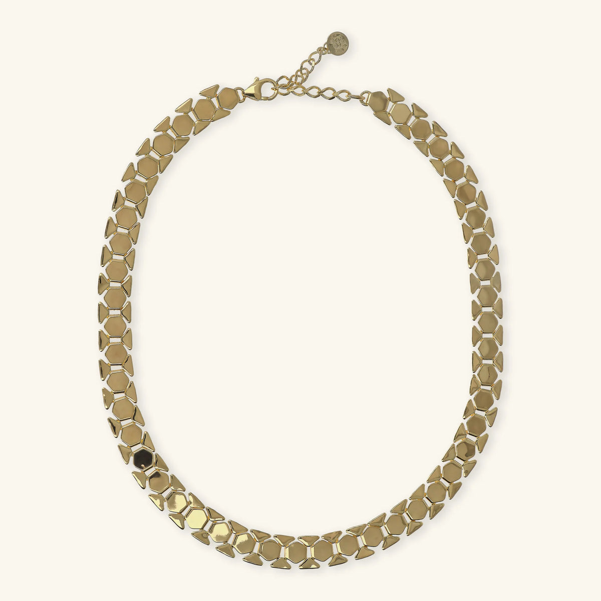 Flat Geometric Knit Crew Necklace