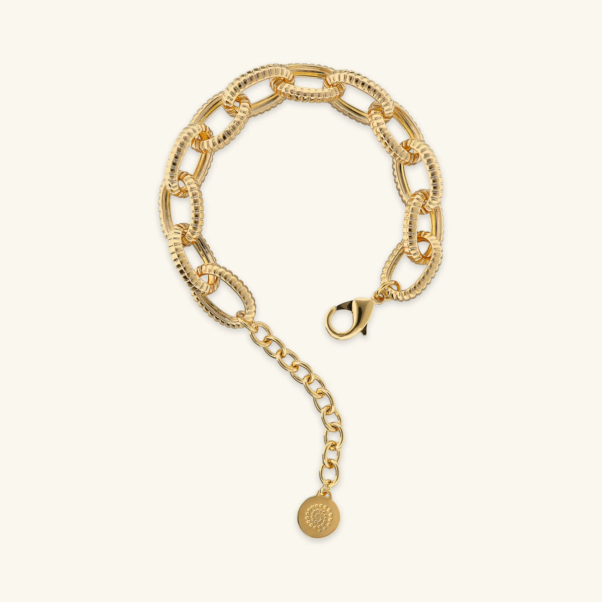 Oval Mesh Bracelet Striped Texture