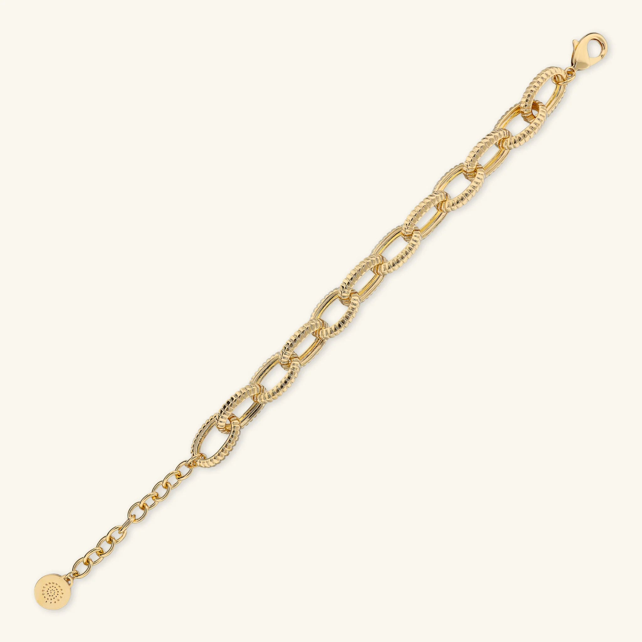Oval Mesh Bracelet Striped Texture