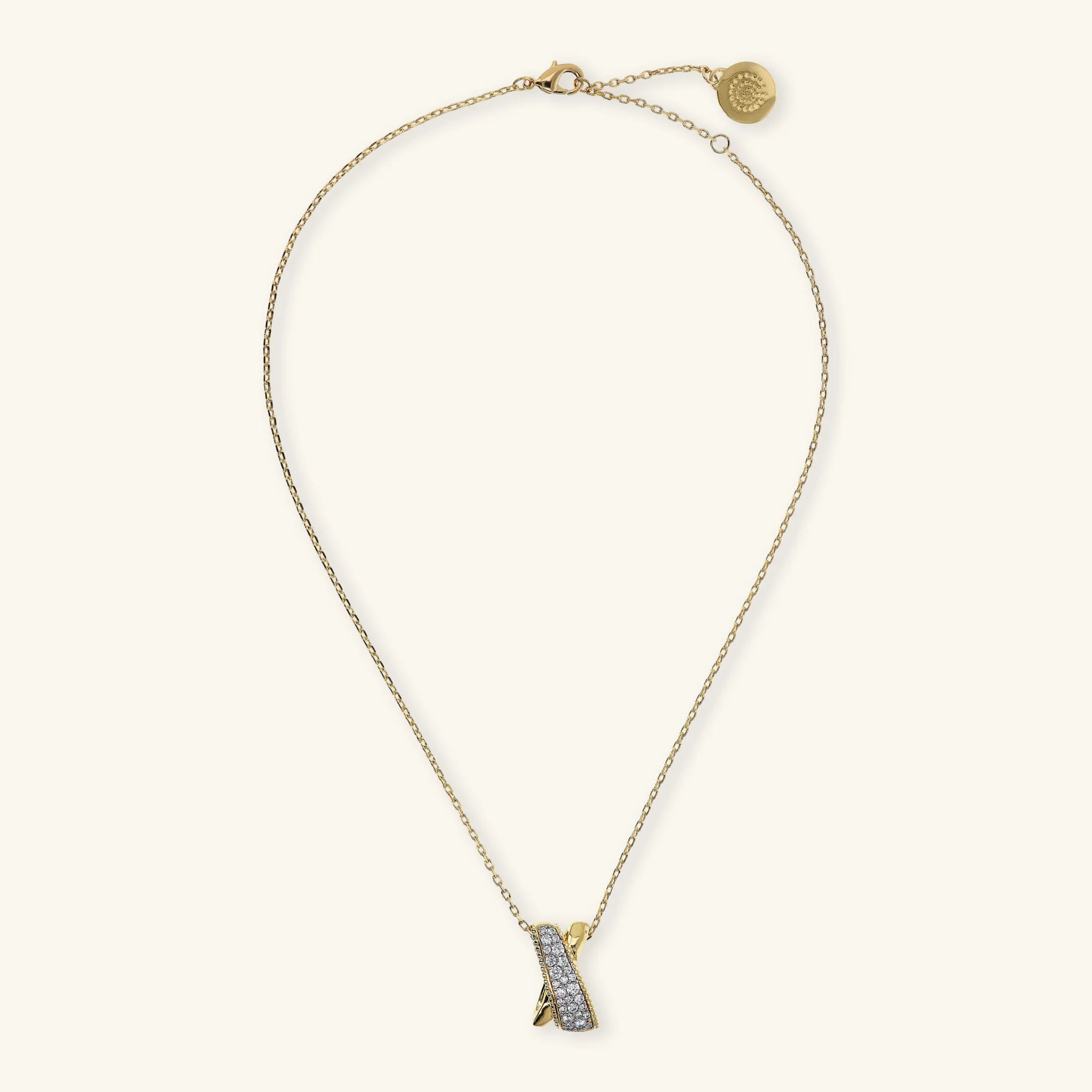 Forzatina Chain Necklace with Cubic Zirconia Pavé Cross Pendant