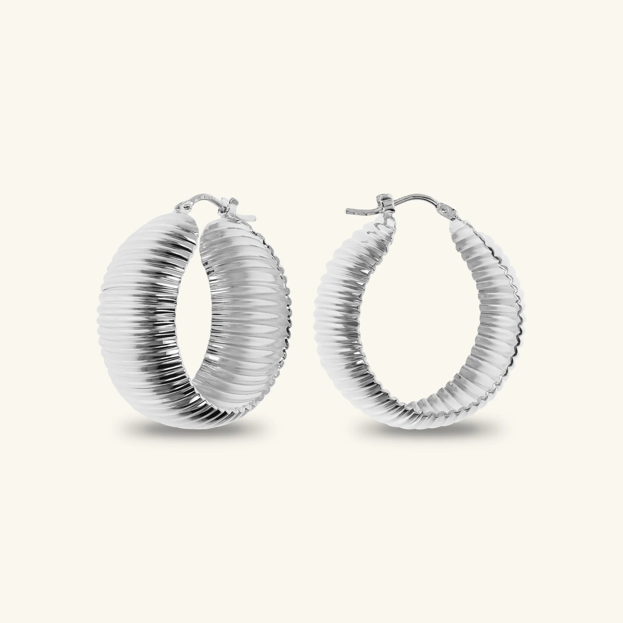 Textured Hoop Earrings