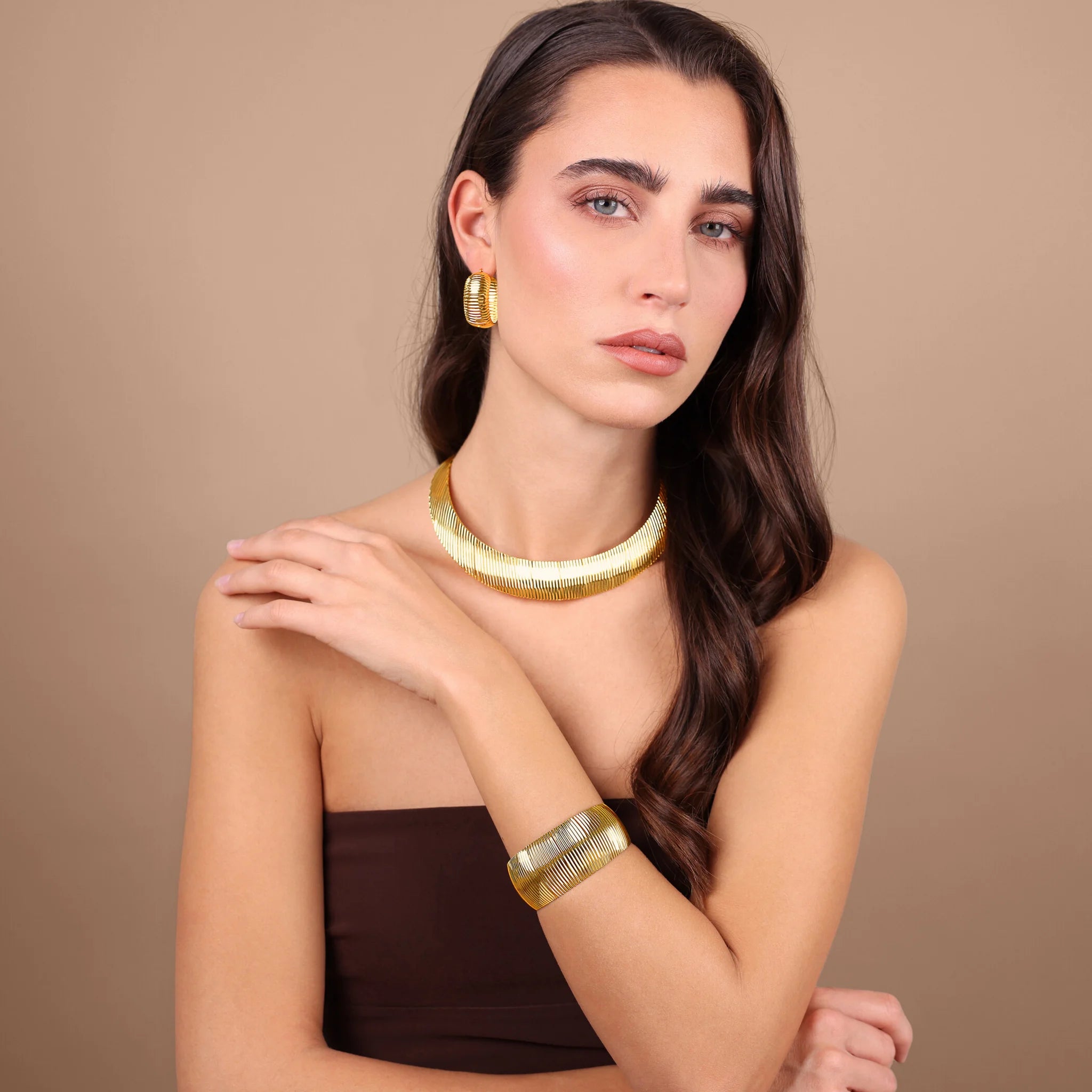 Bracciale Rigido Graduato Texture Rigata