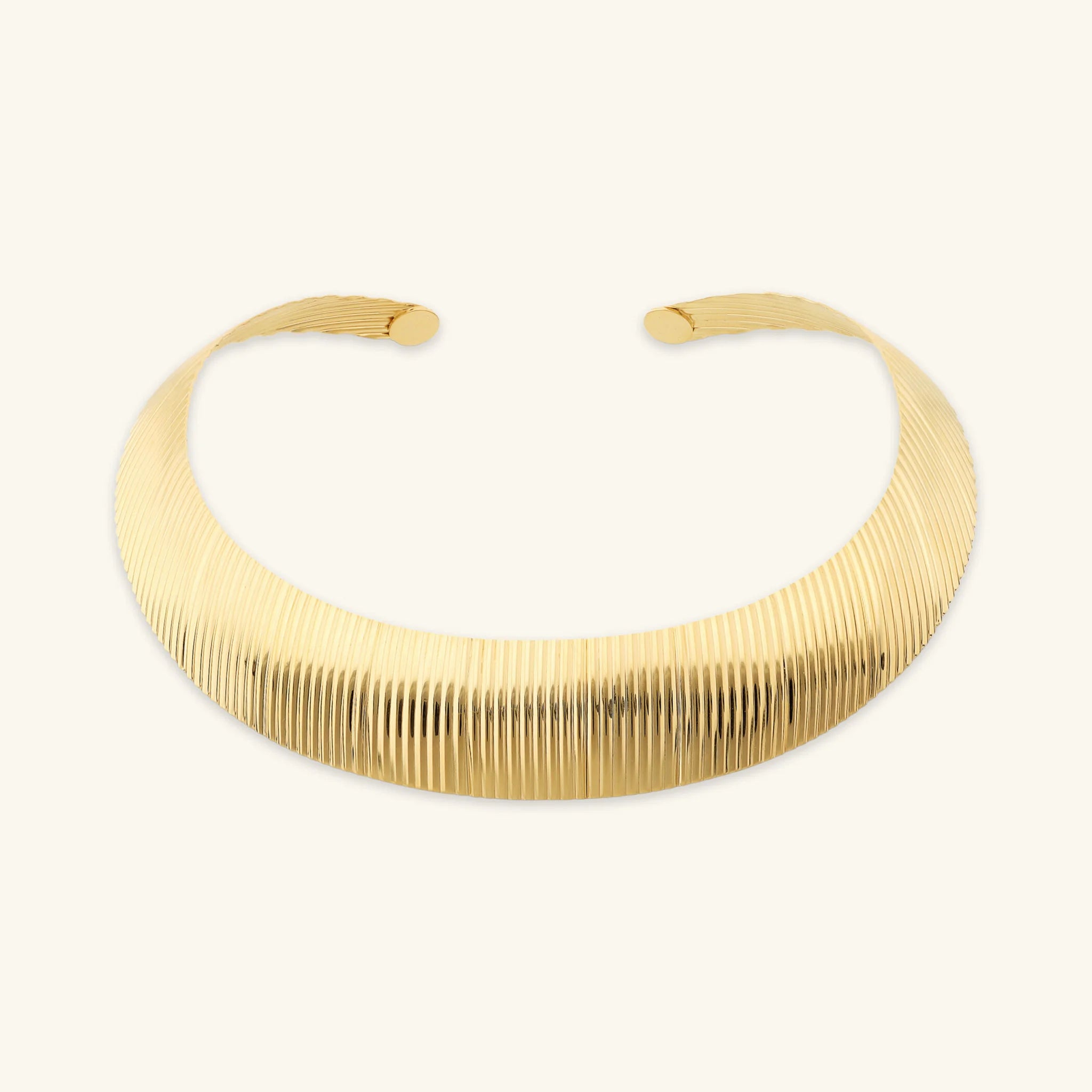 Collier ras du cou choker gradué texture striée