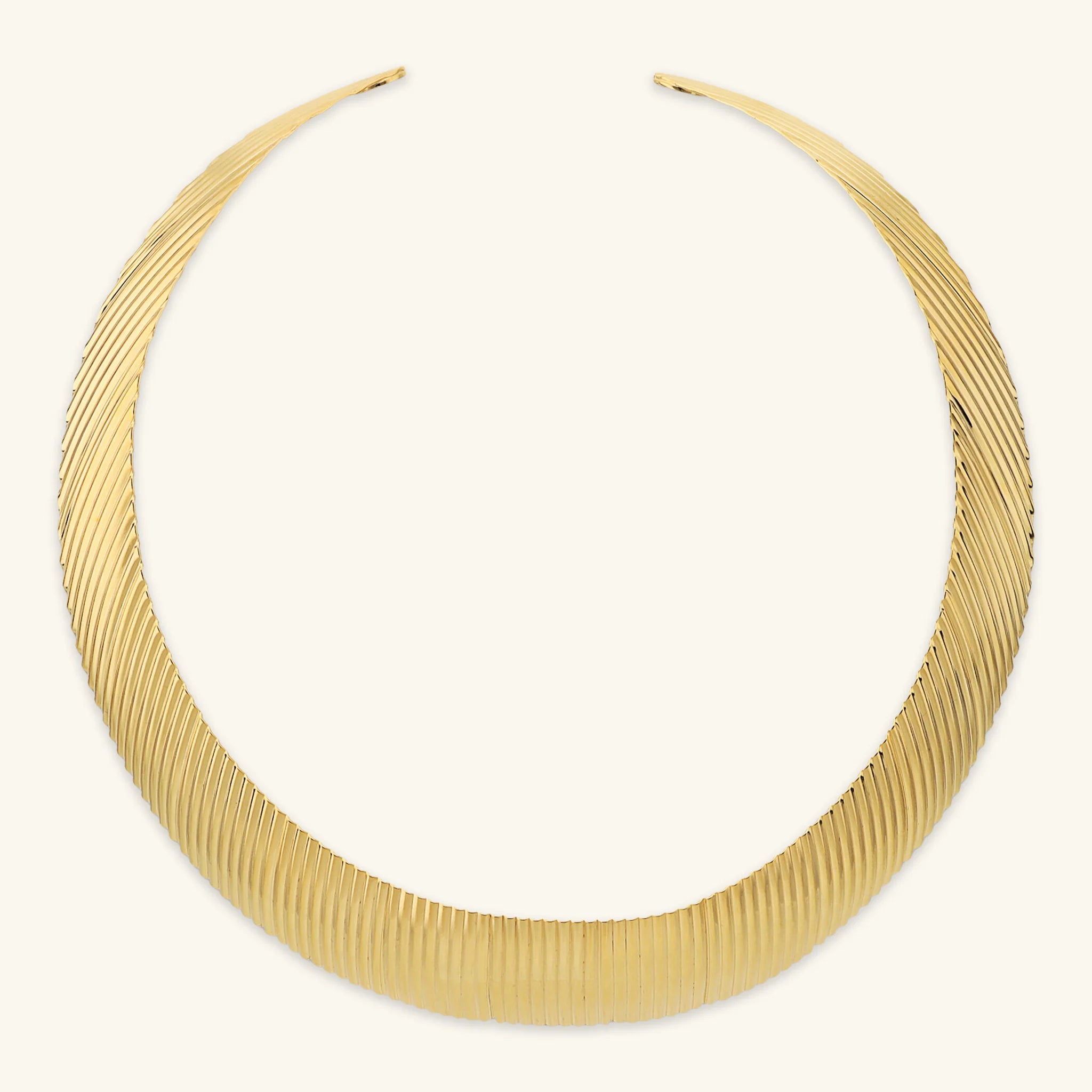 Collier ras du cou choker gradué texture striée