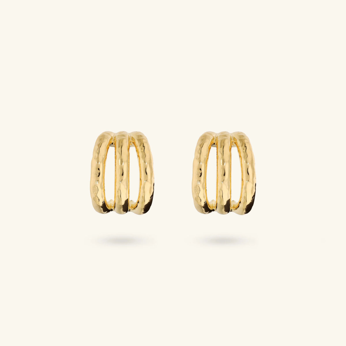 Hammered Multifilament Stud Earrings