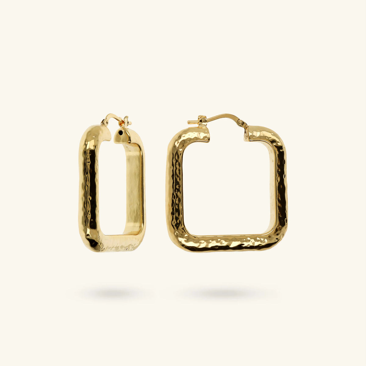 Square Hammered Earrings