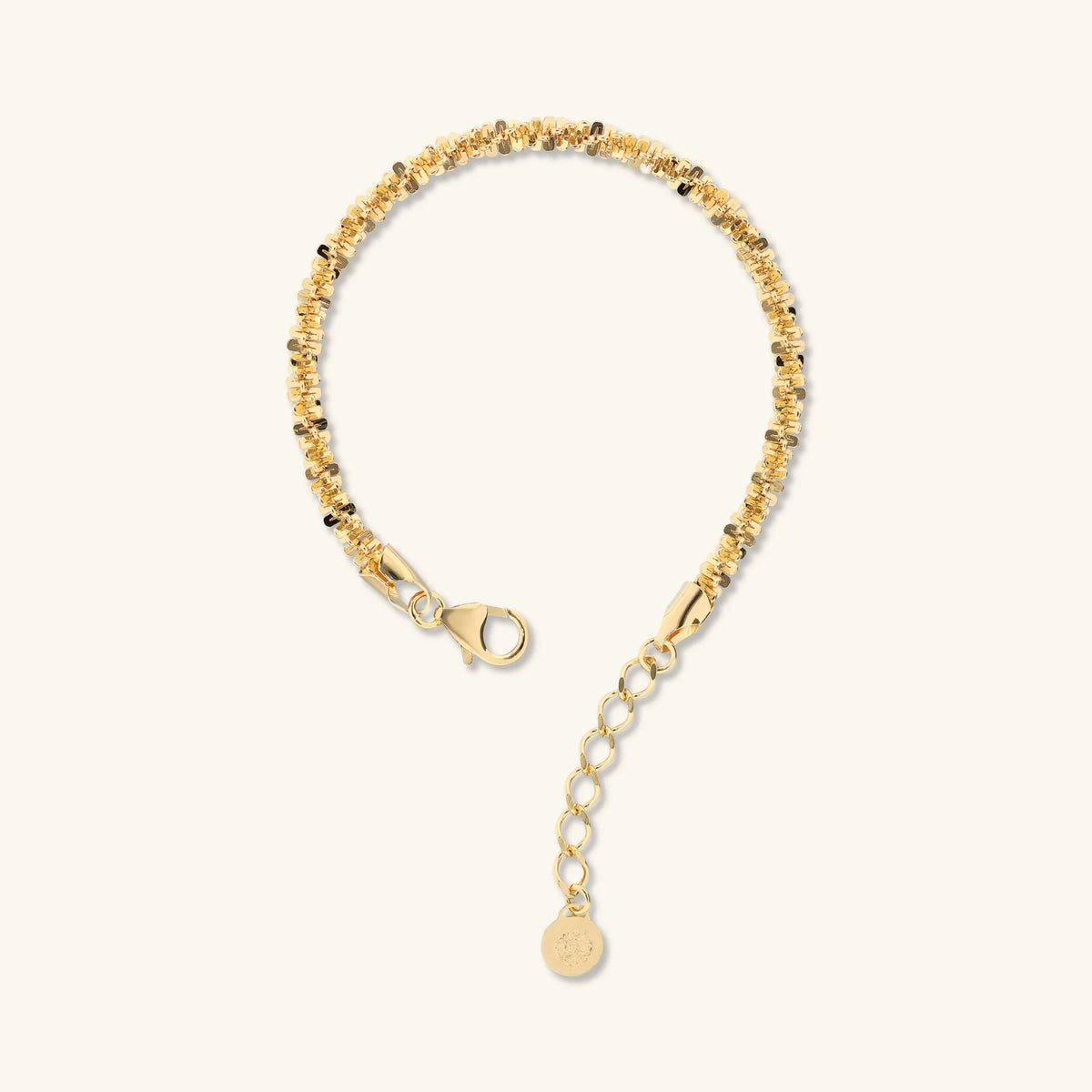 Bracelet chaîne marguerite diamantée  