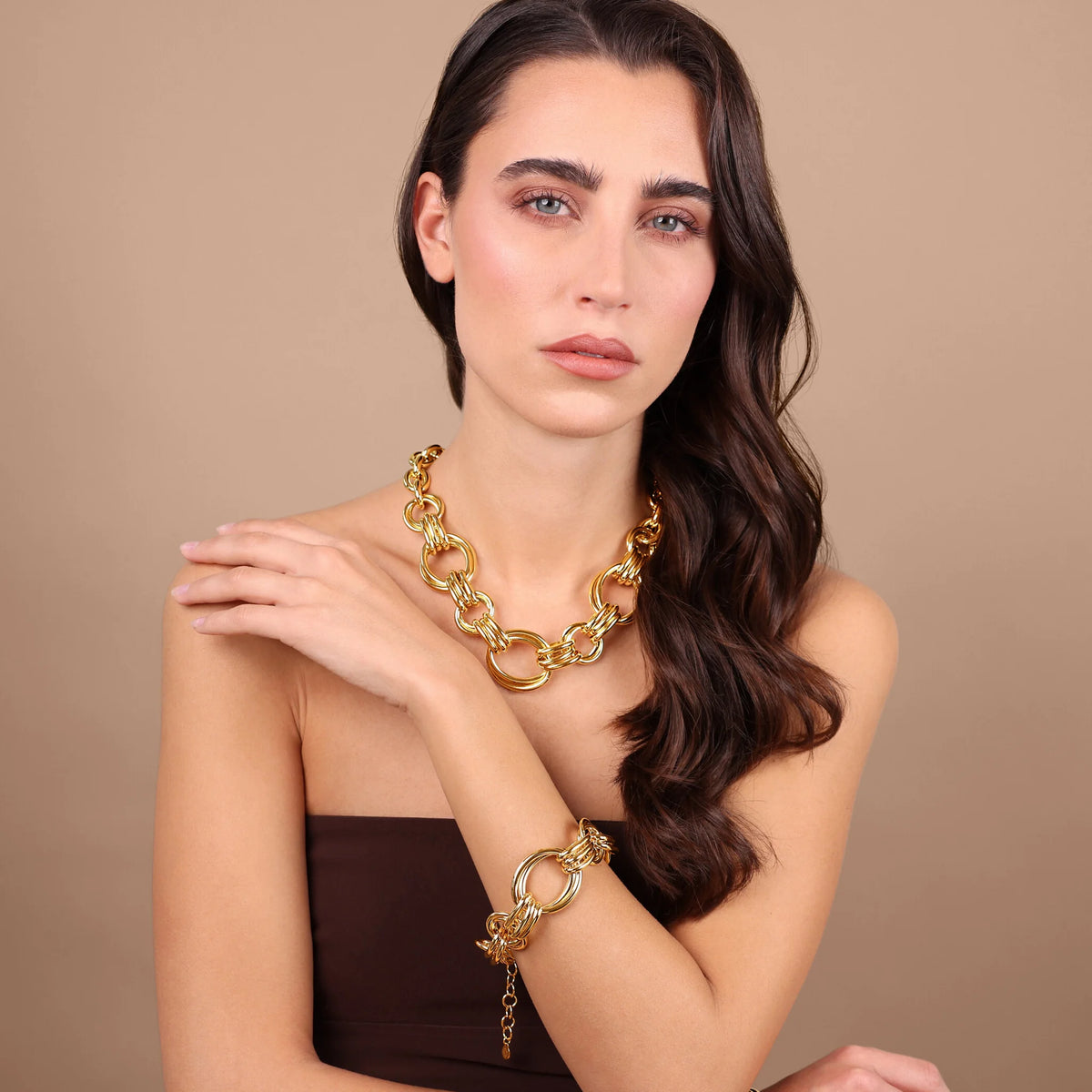 Collier Maxi à maillons tressés ovales