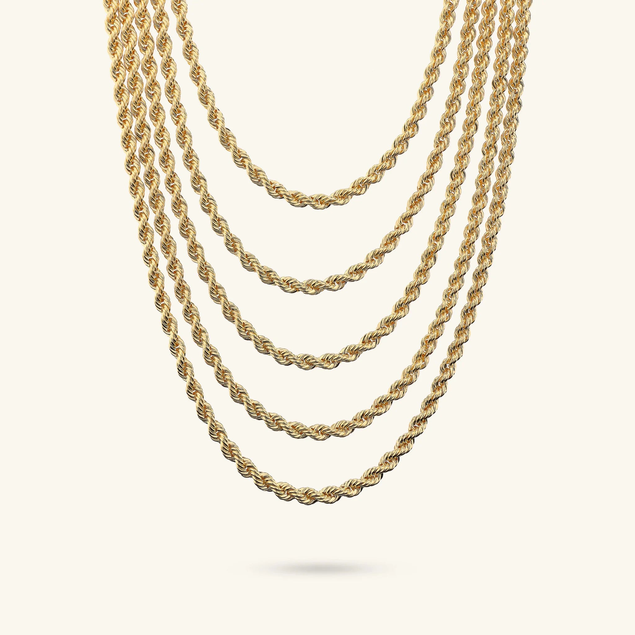 Collana Multifilo Graduata Maxi Catena Corda