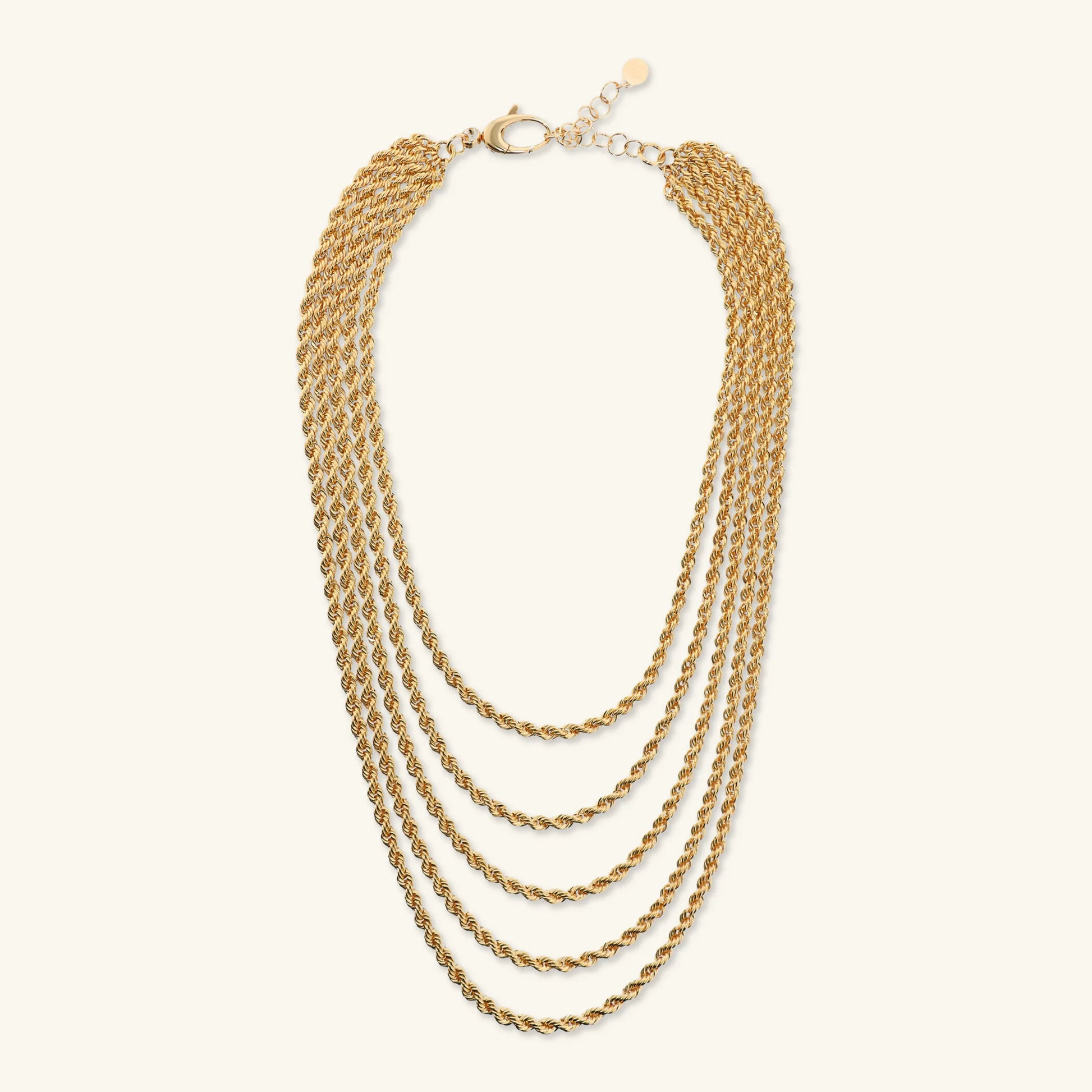 Collier multifils gradué maxi chaîne corde  
