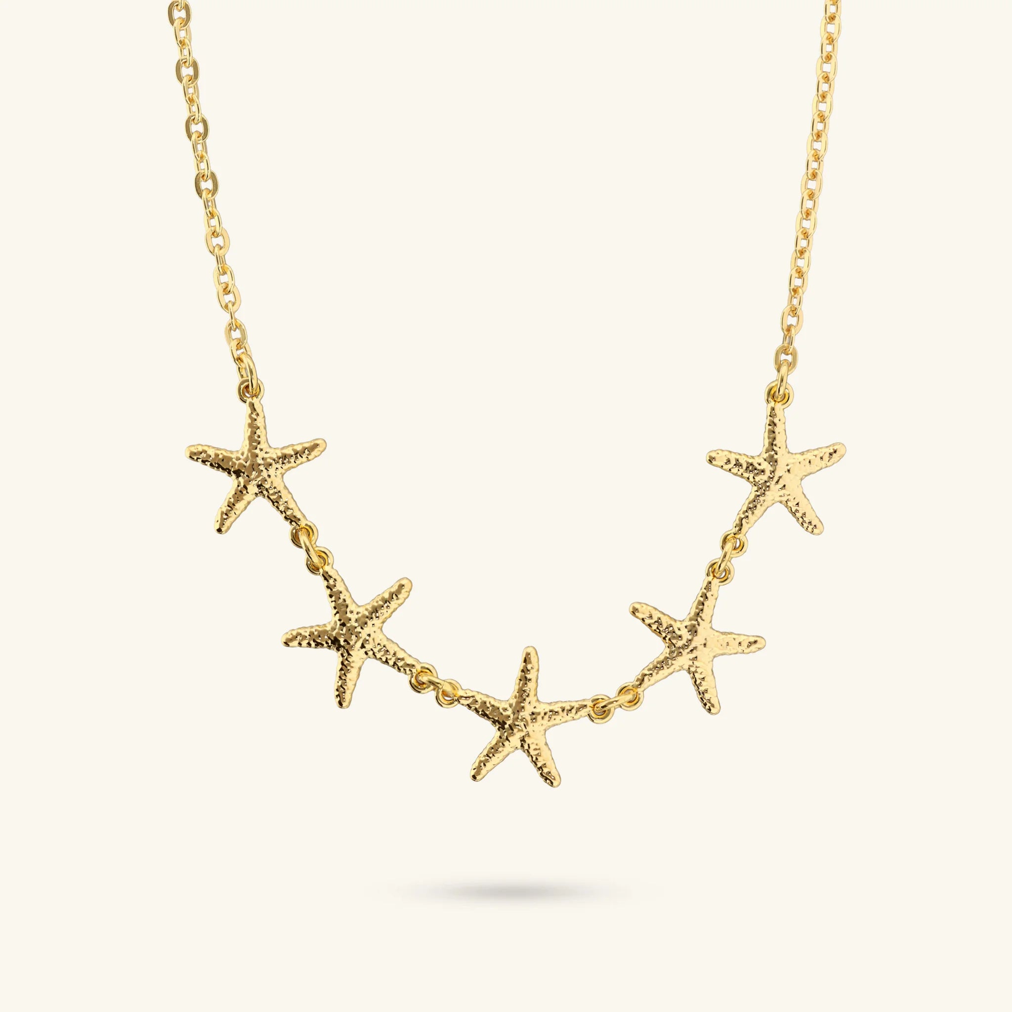 Hammered Gold Starfish Necklace