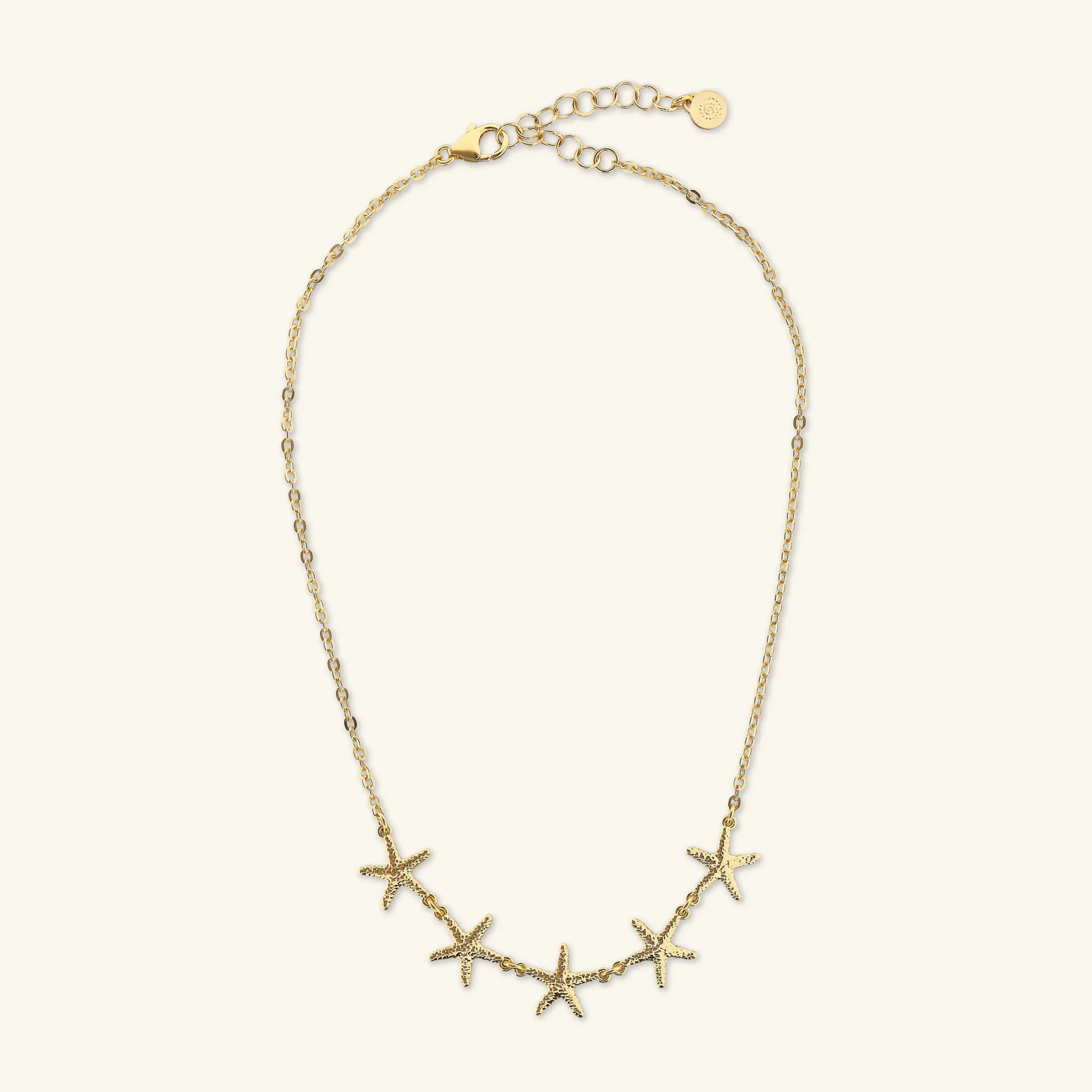 Hammered Gold Starfish Necklace
