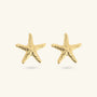 Hammered Starfish Stud Earrings
