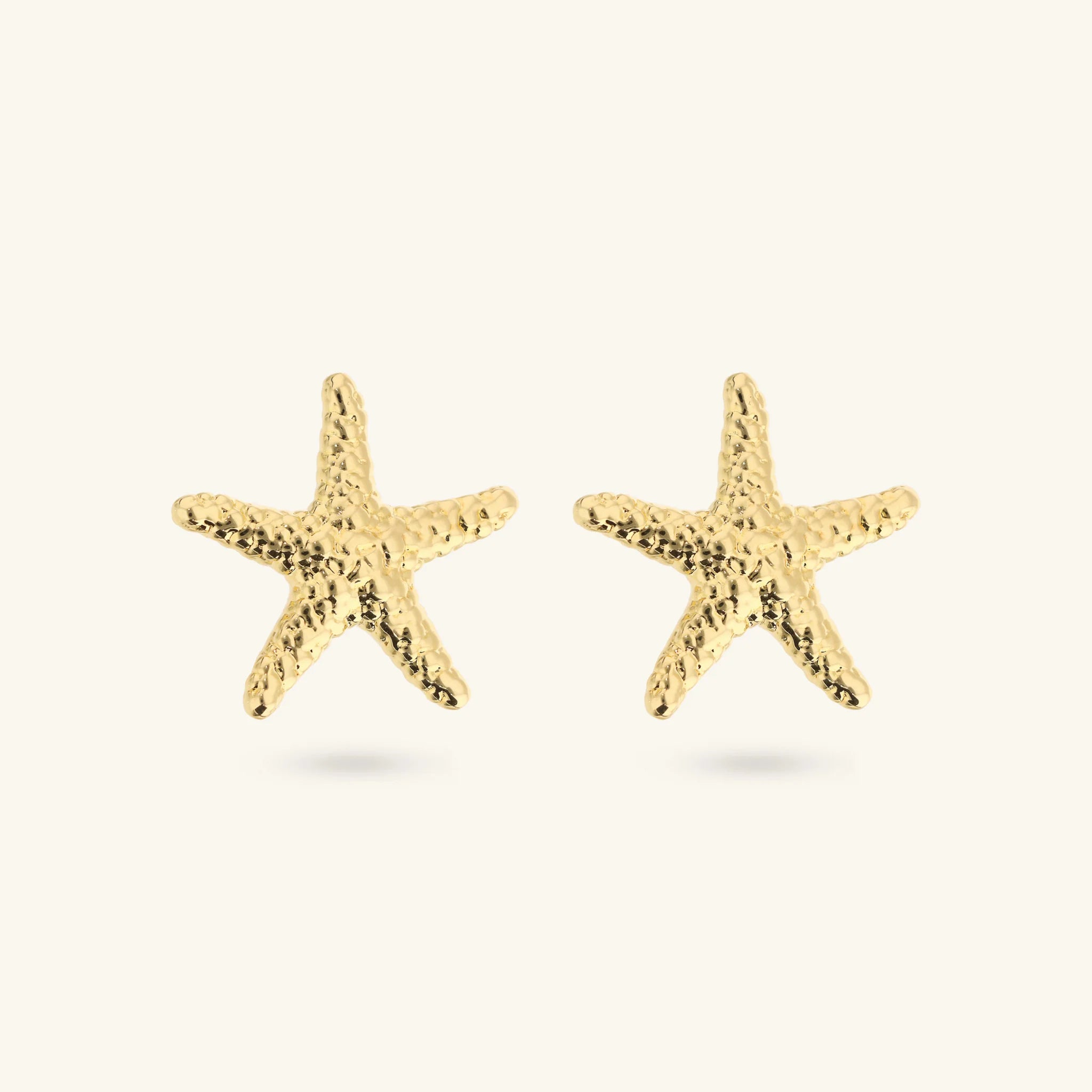 Hammered Starfish Stud Earrings