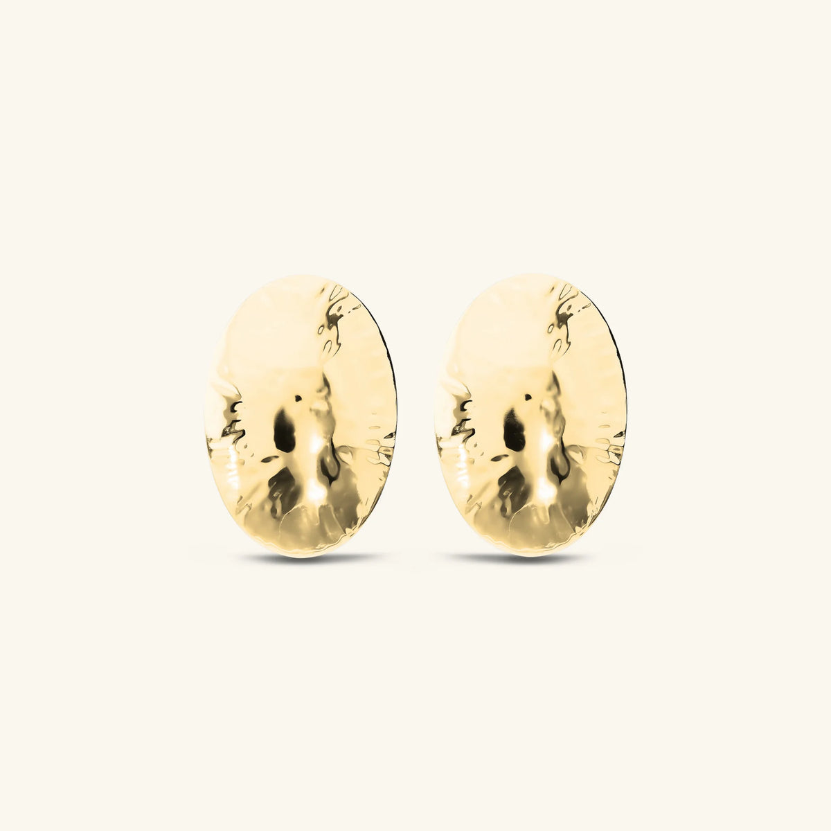 Hammered Oval Earrings