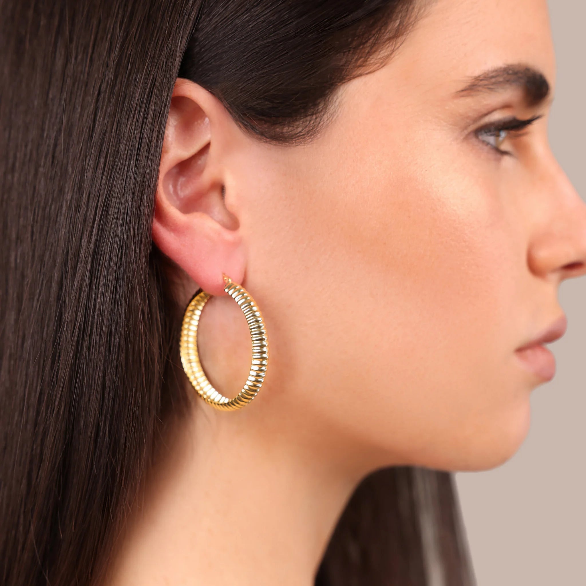 Textured Rope Hoop Earrings