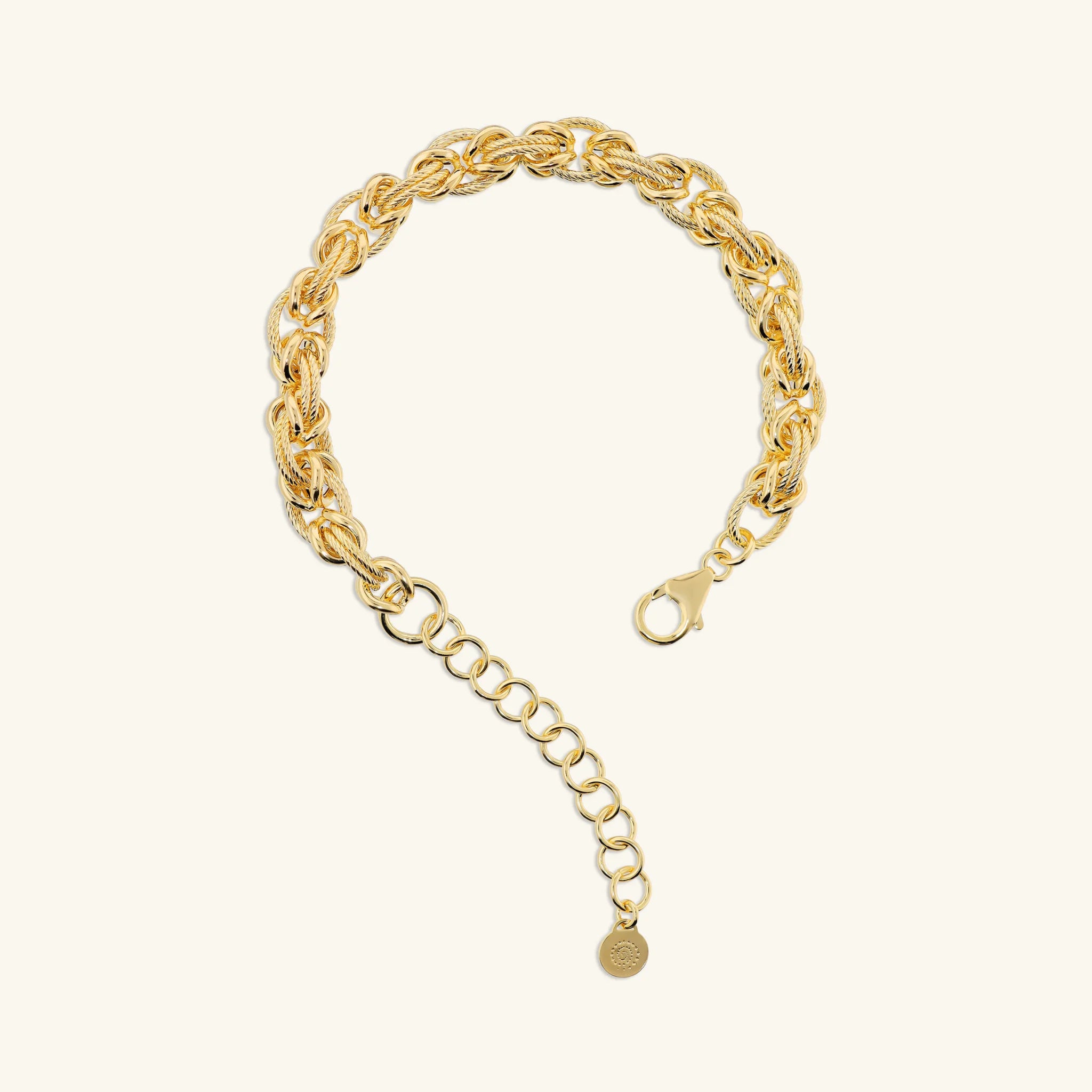 Bracciale Maglie Ovali a Intreccio Lavorate