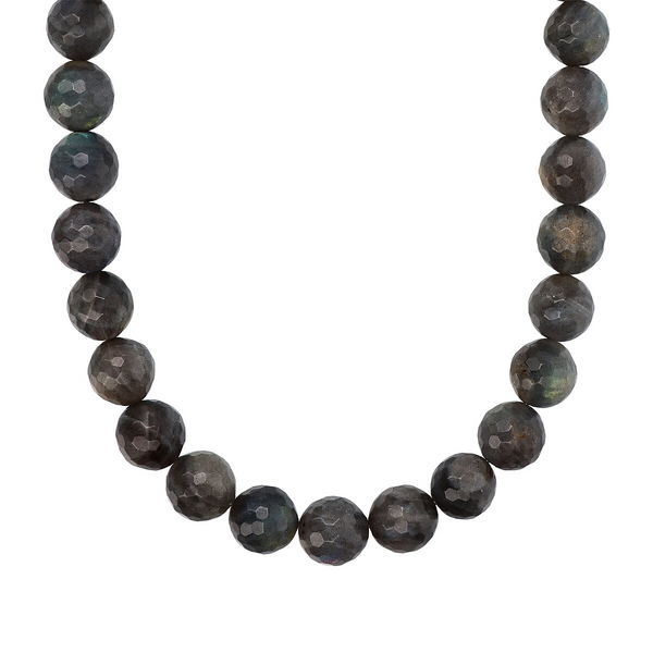 Necklace with Faceted Labradorite in 925 Sterling Silver