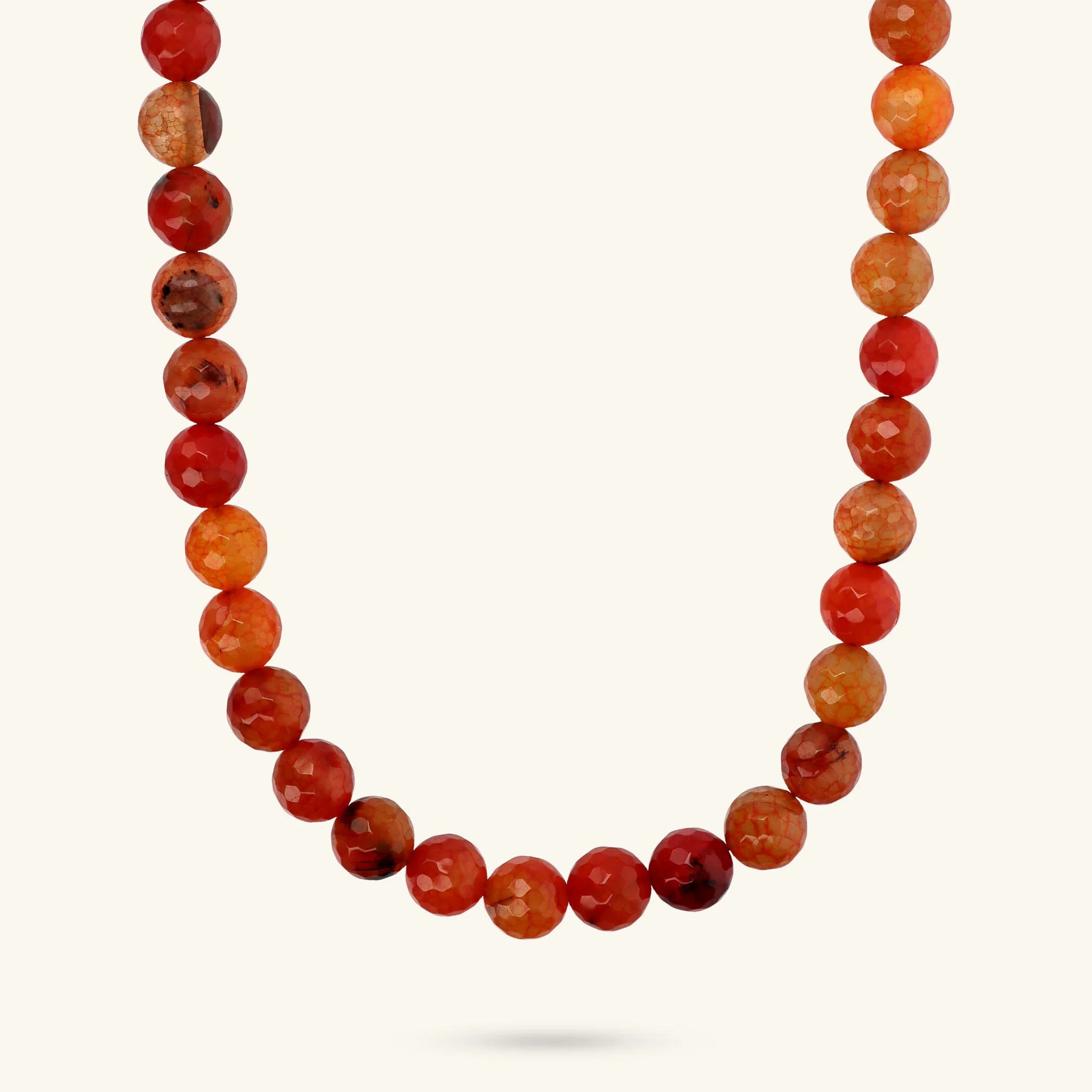 Collana Girocollo in Argento 925 placcato Oro Giallo 18Kt con Pietra Naturale Agata Sfaccettata