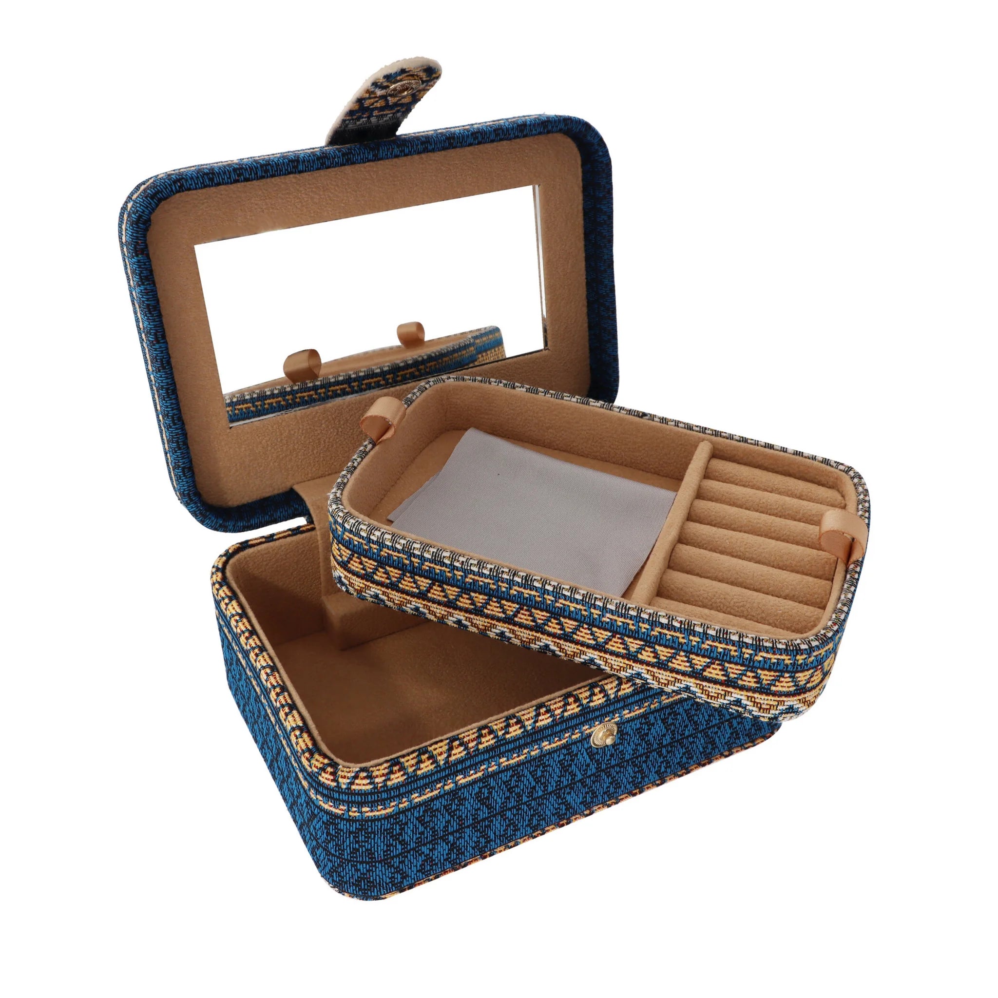 Portagioie Etrusca Gioielli - Tessuto Fantasia Maiolica - 165x105x70