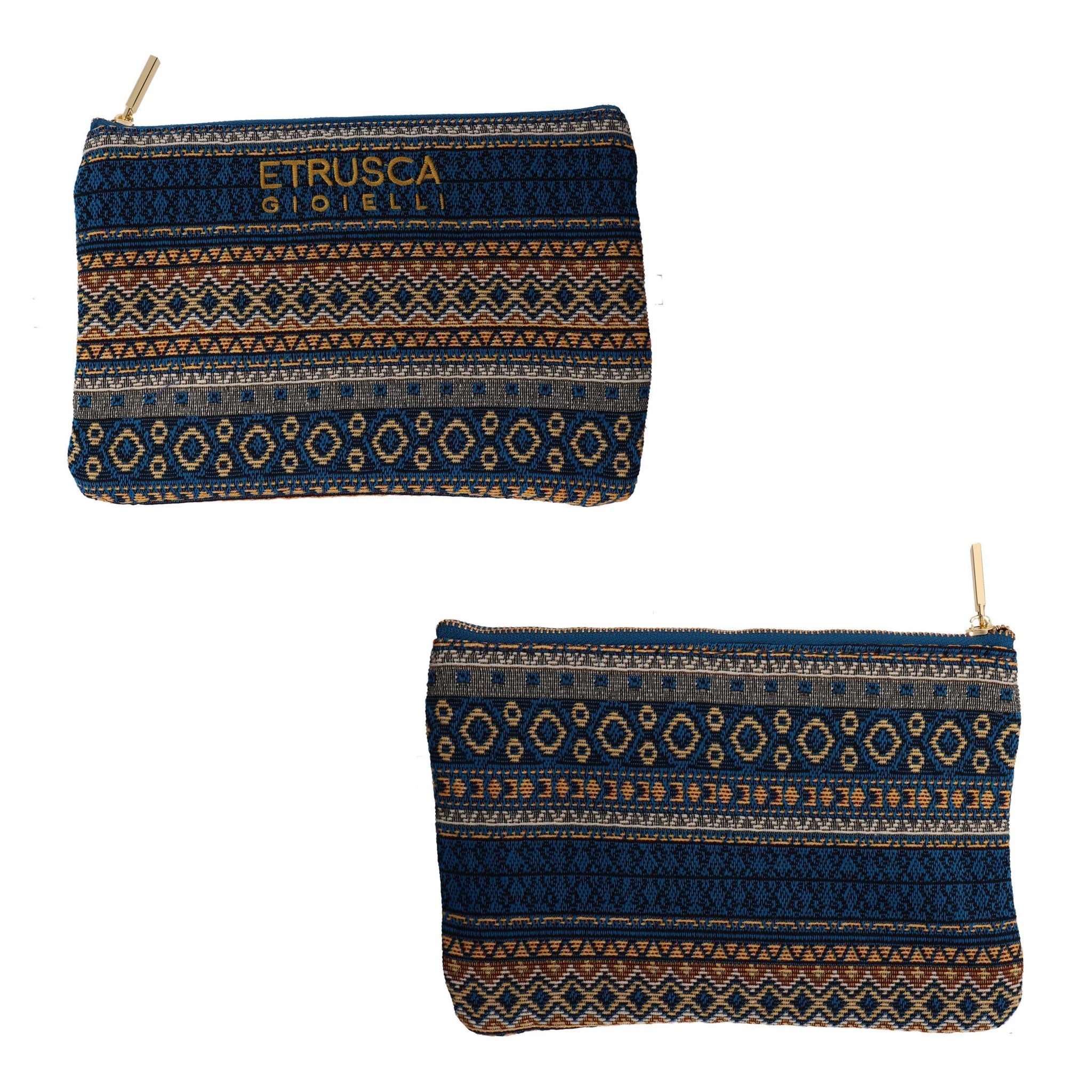 Pochette Etrusca Gioielli - Tessuto Fantasia Maiolica - 220x150